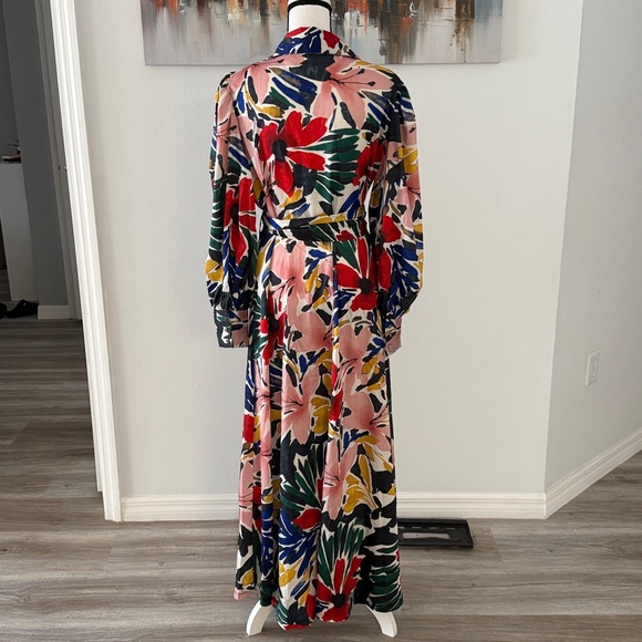Multicolor long sleeve maxi dress extra large - Picture 3 of 7